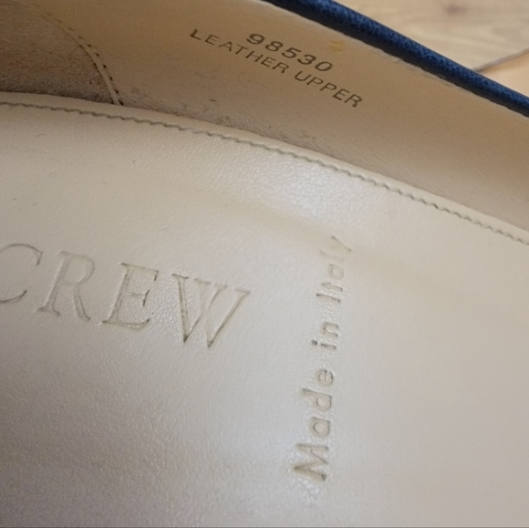 J. Crew Etta Cap Toe Navy and Beige Leather Pumps - Picture 8 of 14